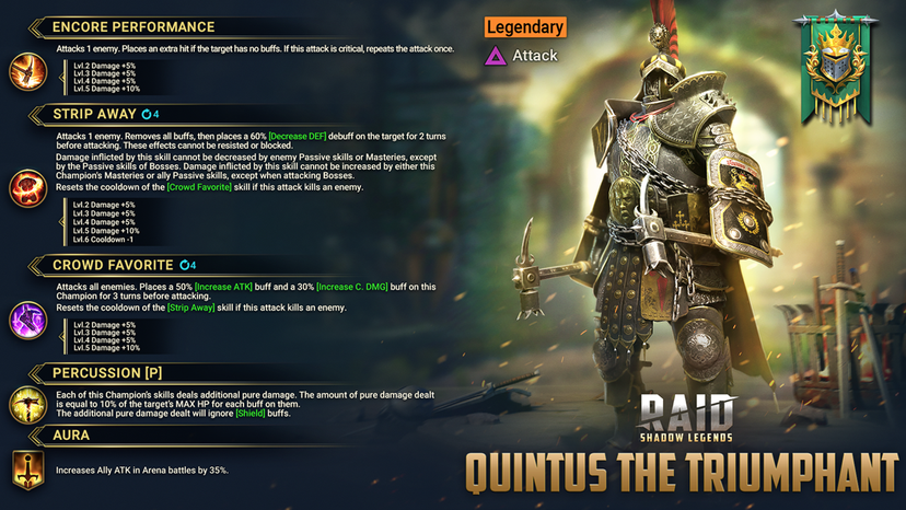 NEW Live Arena Champ Announced! Quintus the Triumpant