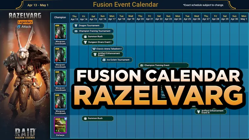 Razelvarg Fusion Planning and Calendar